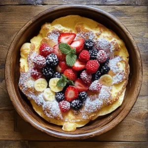 To craft the Fluffy German Pancake Delight, you’ll need a handful of essential ingredients, each playing a vital role in achieving the perfect balance of texture and flavor. Here’s an overview of what you’ll need and how each ingredient contributes to the final outcome: