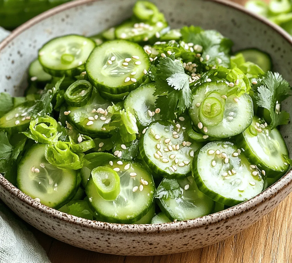 Cucumber salads have a rich history across various Asian cultures, each boasting its own unique take on this refreshing dish. From the tangy and spicy versions found in Thailand to the simpler, more delicate preparations in Japan, cucumber salads reflect the local flavors and ingredients of their respective regions. In China, for instance, cold cucumber salads are often served as a side dish during summer to provide relief from the heat, utilizing a combination of soy sauce, vinegar, and sesame oil to enhance the natural crunch of the cucumbers. In contrast, Korean cucumber salad, or 
