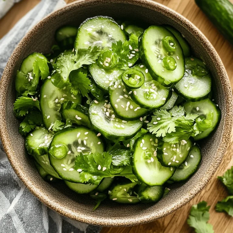 Cucumber salads have a rich history across various Asian cultures, each boasting its own unique take on this refreshing dish. From the tangy and spicy versions found in Thailand to the simpler, more delicate preparations in Japan, cucumber salads reflect the local flavors and ingredients of their respective regions. In China, for instance, cold cucumber salads are often served as a side dish during summer to provide relief from the heat, utilizing a combination of soy sauce, vinegar, and sesame oil to enhance the natural crunch of the cucumbers. In contrast, Korean cucumber salad, or "Oi Muchim," incorporates gochugaru (Korean red pepper flakes) for a spicy kick, showcasing the variety of flavors that cucumbers can absorb.