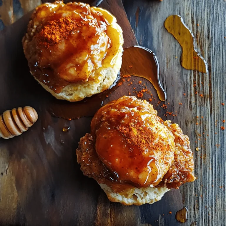 If you're in search of a dish that perfectly blends the comforting richness of Southern cooking with an exciting punch of flavor, look no further than Spicy & Sweet Hot Honey Chicken Biscuits. This dish offers a delightful contrast of tastes that will tantalize your taste buds, combining crispy fried chicken with the soothing sweetness of honey and a kick of heat. The harmony of spicy and sweet not only makes this dish a favorite among food lovers but also highlights the beauty of balancing flavors in cooking.