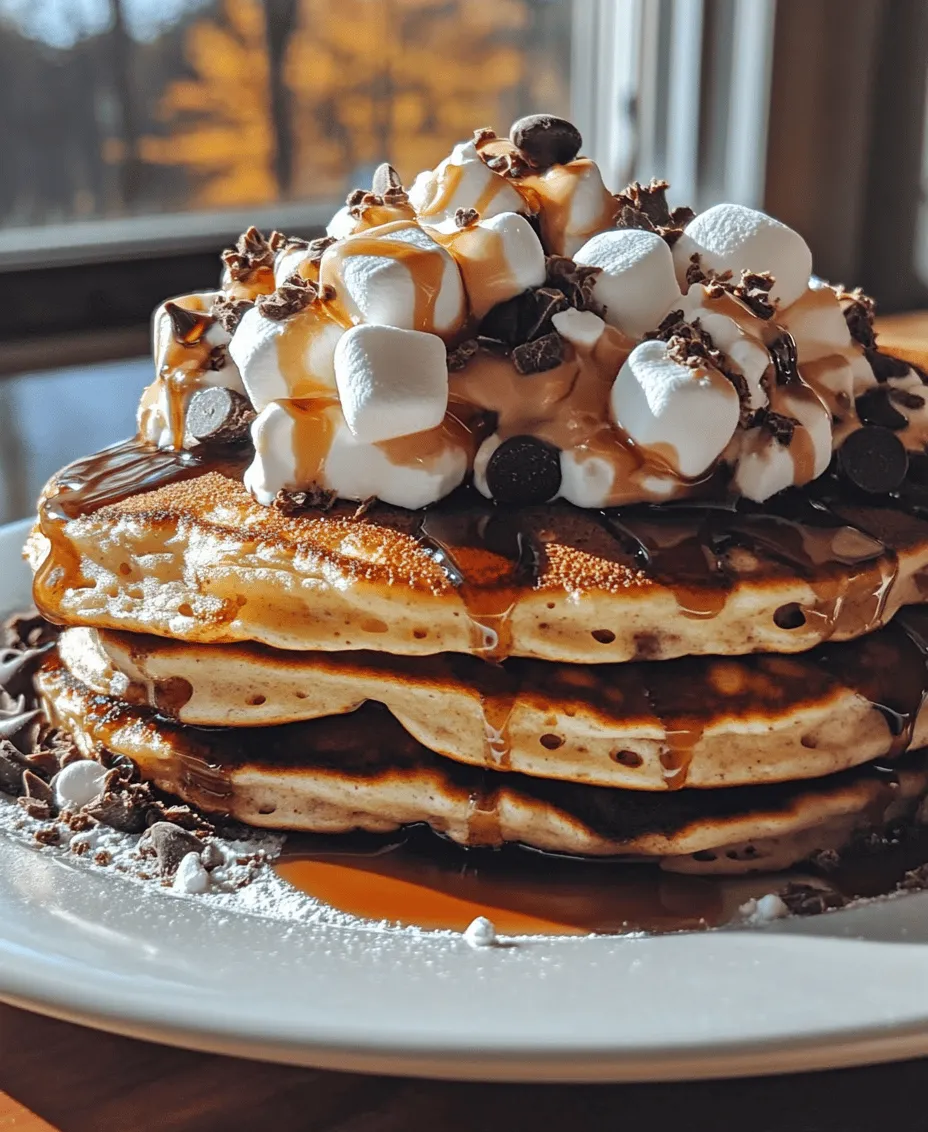 Indulge in a breakfast experience that transforms a classic campfire treat into a mouthwatering morning delight with S’mores Pancakes. This heavenly dish combines the comforting flavors of fluffy pancakes with the nostalgic taste of s’mores, making it perfect for family brunches or a special weekend breakfast. With gooey chocolate, sweet marshmallows, and the crunchy texture of graham crackers, every bite offers a delightful surprise that transports you back to carefree summer nights spent around a campfire.