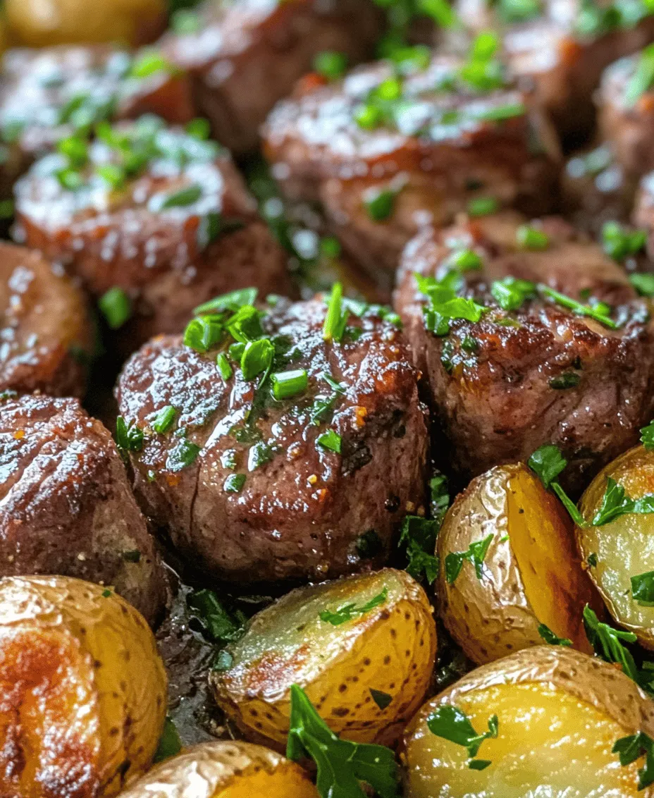 Are you on the hunt for a meal that combines satisfying flavors with a straightforward preparation process? Look no further than Garlic Butter Steak Bites and Crispy Potatoes. This dish is a culinary delight that has earned its place in the hearts of food enthusiasts for its delectable taste and ease of preparation. Imagine tender, juicy cubes of steak, infused with the rich aroma of garlic butter, perfectly paired with crispy, golden potatoes. It’s a meal that not only delivers on flavor but also creates a comforting dining experience that can be enjoyed any night of the week.