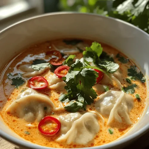 Savory Spice Curry Dumpling Soup is a delightful dish that embodies warmth and comfort in every spoonful. This soup not only warms the body but also the soul, making it a perfect choice for those chilly evenings or when you're in need of a little culinary cheer. With its rich, aromatic flavors and the satisfying chewiness of freshly made dumplings, it's no wonder this dish has garnered a loyal following around the globe.