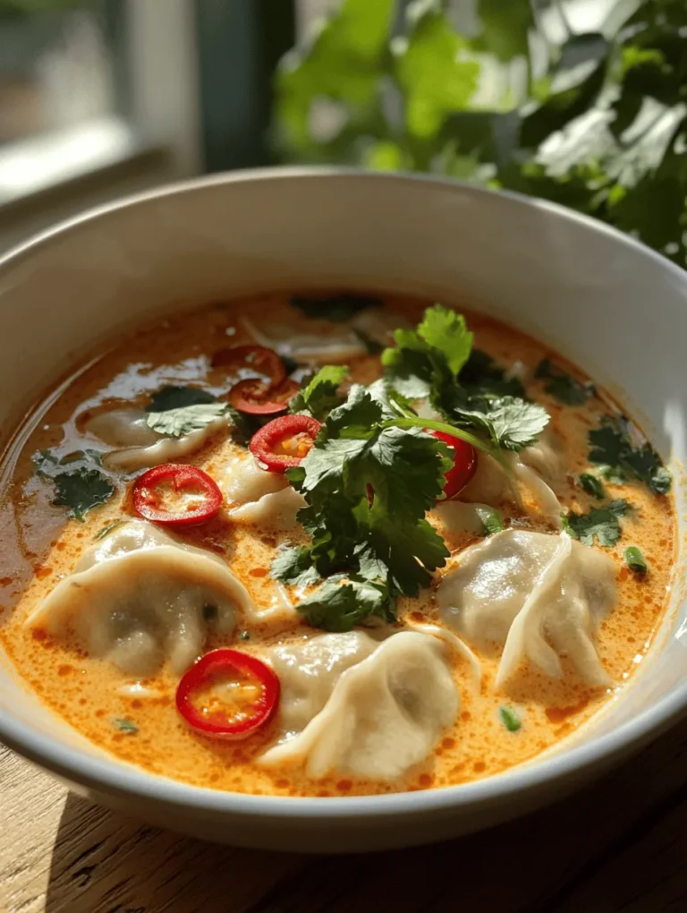 Savory Spice Curry Dumpling Soup is a delightful dish that embodies warmth and comfort in every spoonful. This soup not only warms the body but also the soul, making it a perfect choice for those chilly evenings or when you're in need of a little culinary cheer. With its rich, aromatic flavors and the satisfying chewiness of freshly made dumplings, it's no wonder this dish has garnered a loyal following around the globe.