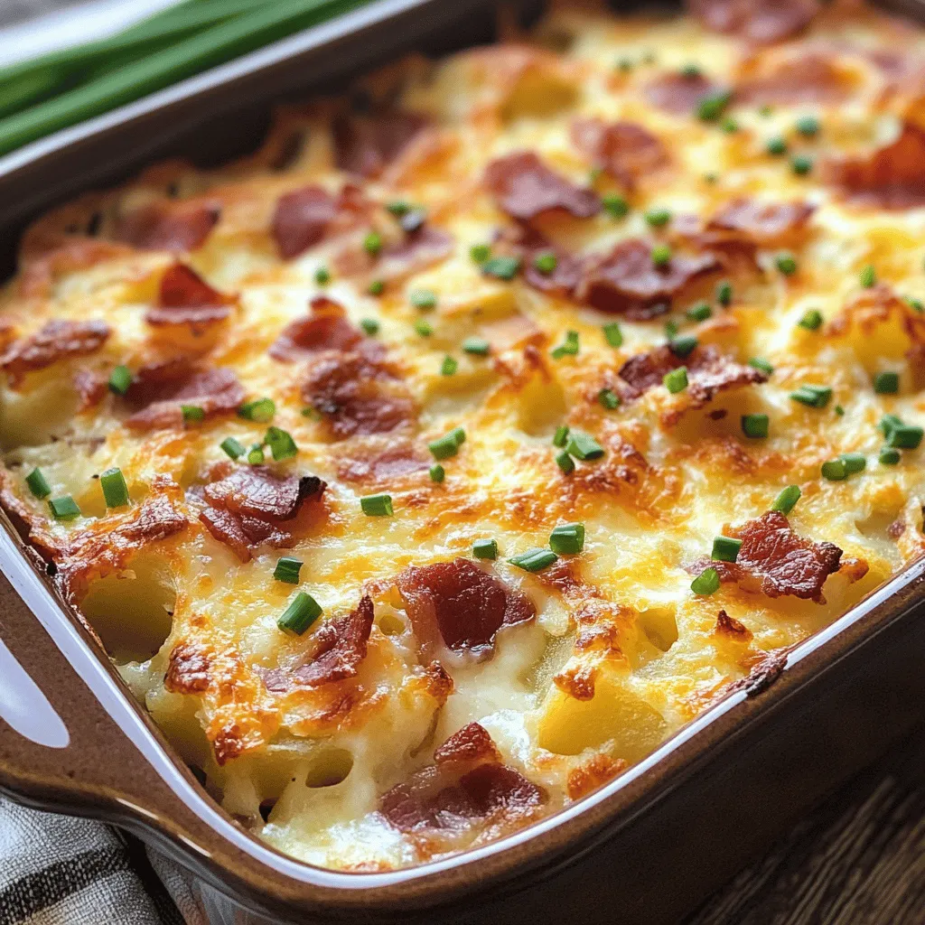 Start your day off right with a comforting and hearty breakfast that promises to satisfy your cravings and fuel your morning. The Cheesy Bacon Potato Breakfast Casserole combines the irresistible flavors of crispy bacon, creamy cheese, and hearty potatoes into one delightful dish. This recipe stands out not only for its delicious taste but also for its simple preparation—making it ideal for both busy weekdays and leisurely weekend brunches. Whether you’re hosting friends for a special occasion or simply looking to treat yourself and your family, this casserole is sure to impress.