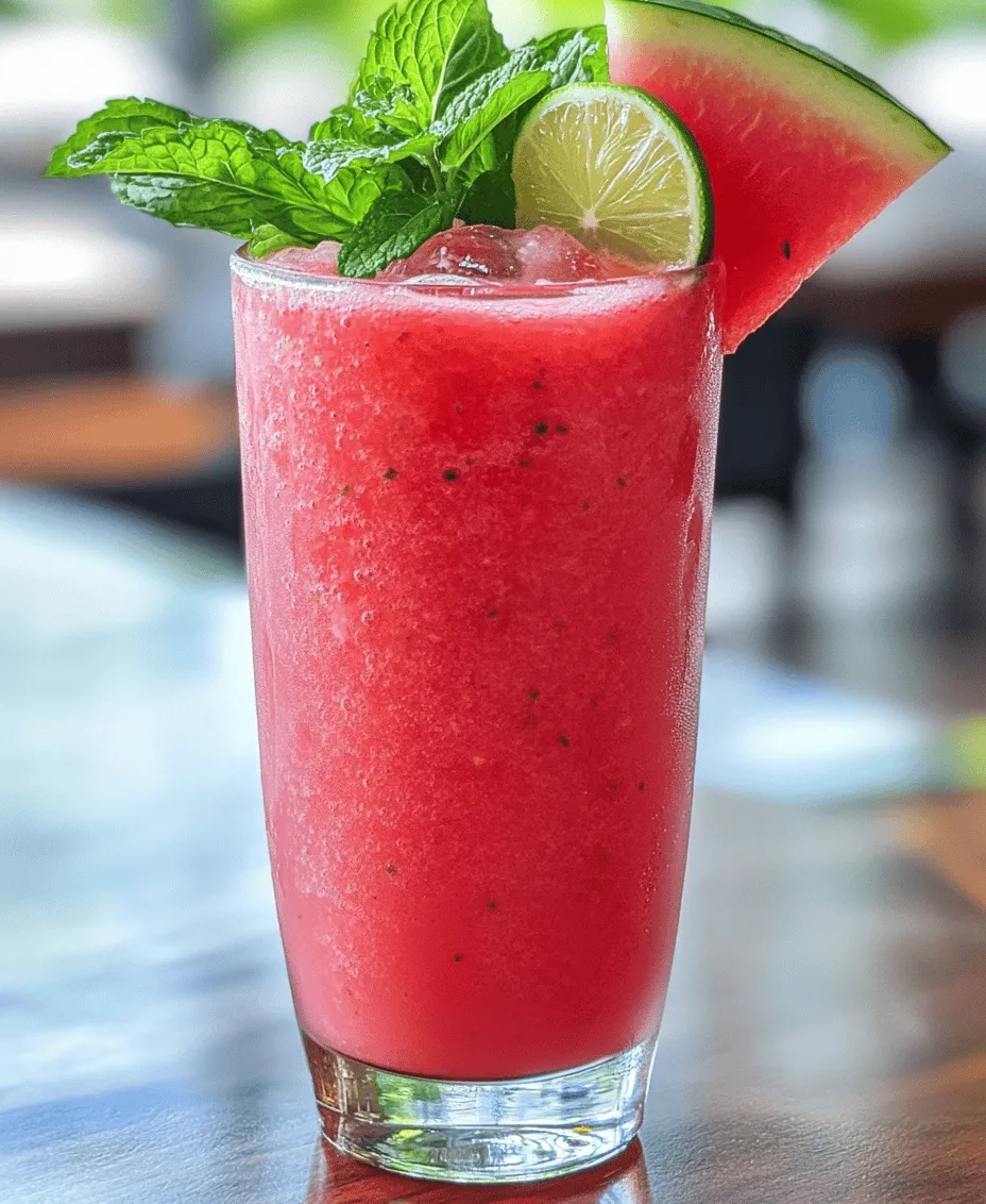 The magic of the Cool & Creamy Watermelon Smoothie lies in its simple yet powerful ingredients. Each component has been carefully selected not just for its taste but also for its nutritional value, making this smoothie both satisfying and beneficial for your well-being.