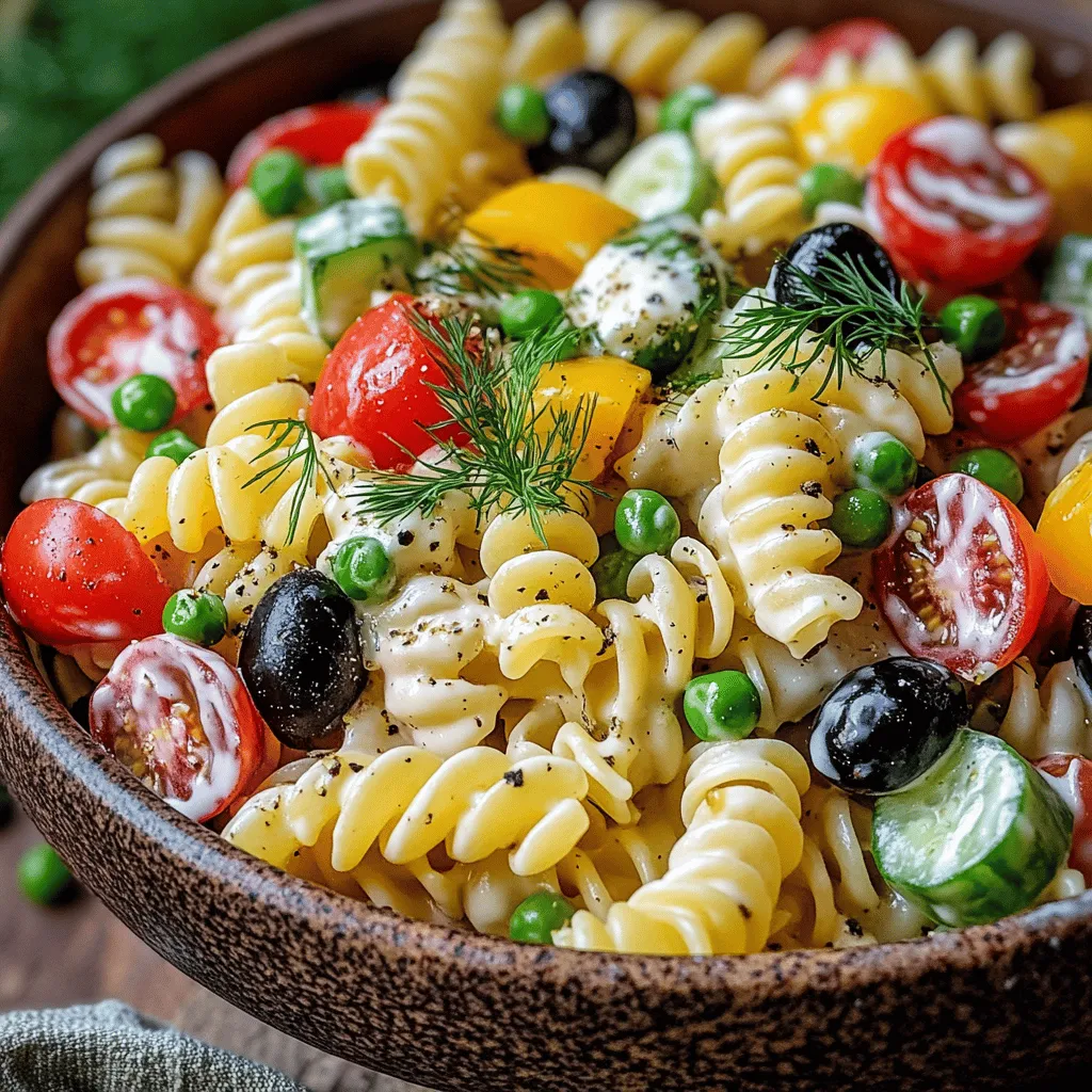 The foundation of any great pasta salad is, of course, the pasta. For the Creamy Pasta Salad Delight, we’ll focus on using rotini or fusilli pasta, both of which are excellent choices for holding onto the dressing and complementing the fresh vegetables. These spiral-shaped pastas not only enhance the visual appeal of the dish but also provide a delightful texture that pairs beautifully with the other ingredients.