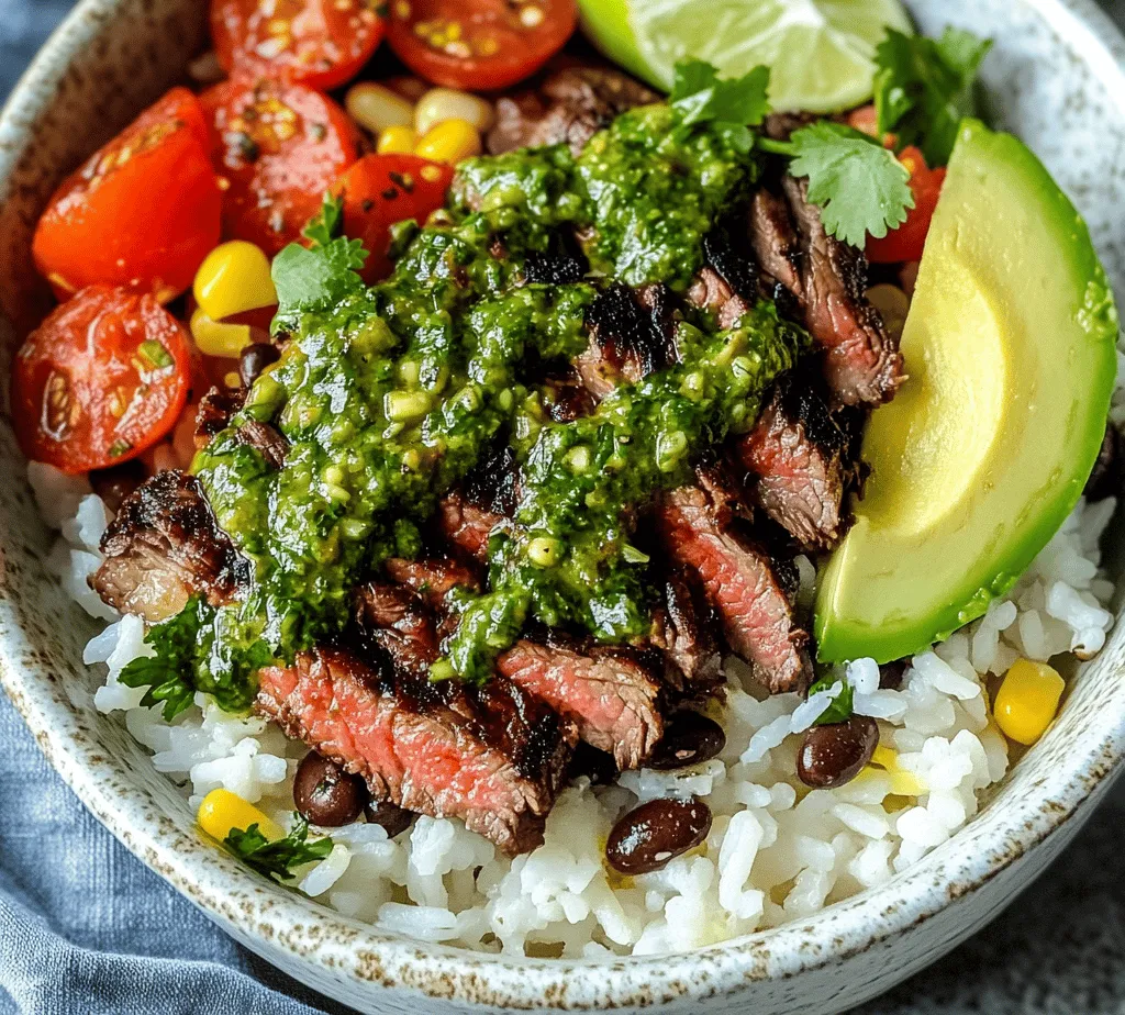 Sizzling Skirt Steak Rice Bowls with Zesty Chimichurri is a delightful dish that combines the rich flavors of marinated skirt steak with the freshness of vibrant vegetables and a tangy chimichurri sauce. This recipe not only satisfies your taste buds but also provides a wholesome meal that is perfect for any occasion. Whether you're hosting a dinner party or looking for a quick weeknight meal, these rice bowls bring a burst of flavor and nutrition to your table. In this article, we will explore the ingredients, preparation methods, and the cultural significance of this dish, ensuring you can recreate it with ease and confidence.