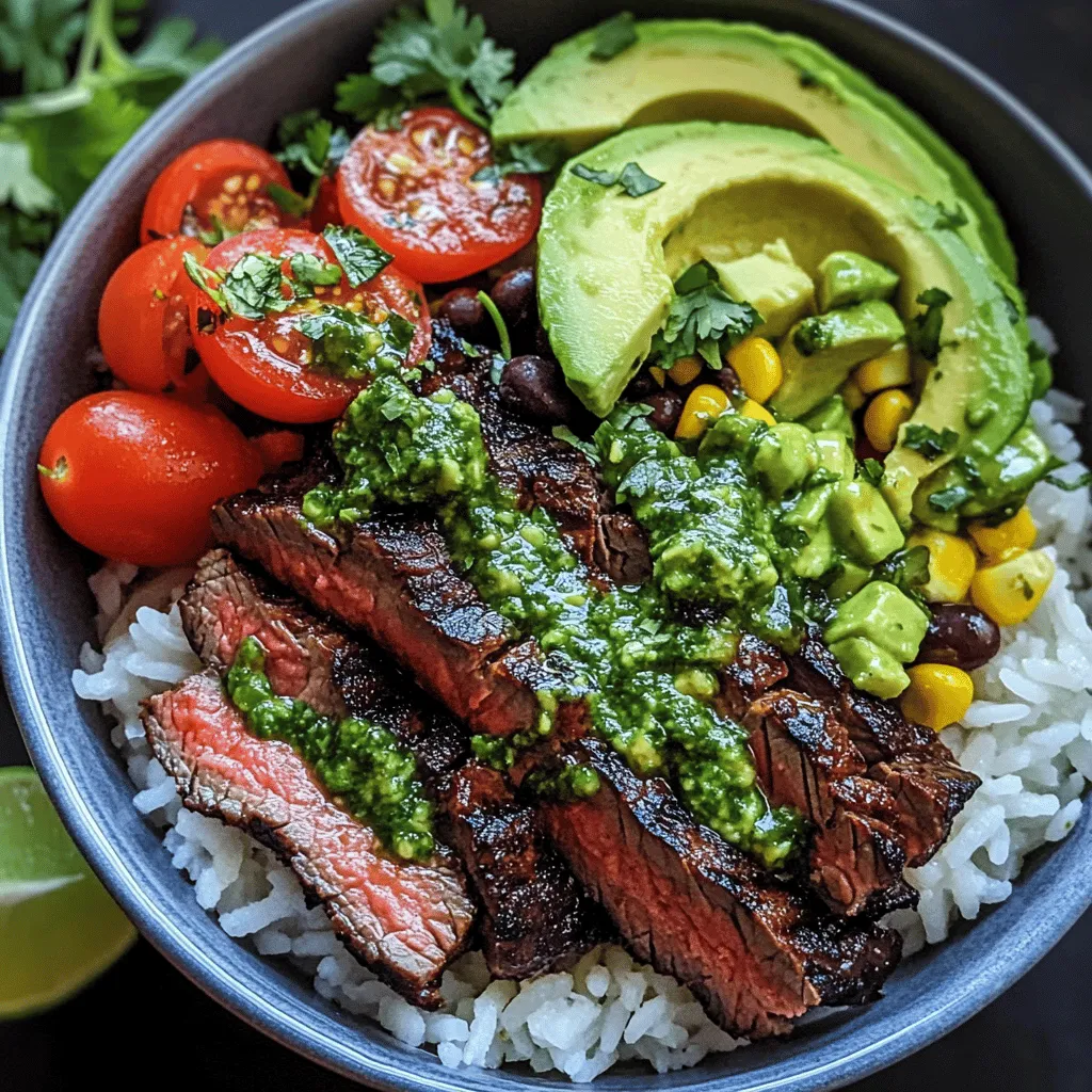 Sizzling Skirt Steak Rice Bowls with Zesty Chimichurri is a delightful dish that combines the rich flavors of marinated skirt steak with the freshness of vibrant vegetables and a tangy chimichurri sauce. This recipe not only satisfies your taste buds but also provides a wholesome meal that is perfect for any occasion. Whether you're hosting a dinner party or looking for a quick weeknight meal, these rice bowls bring a burst of flavor and nutrition to your table. In this article, we will explore the ingredients, preparation methods, and the cultural significance of this dish, ensuring you can recreate it with ease and confidence.