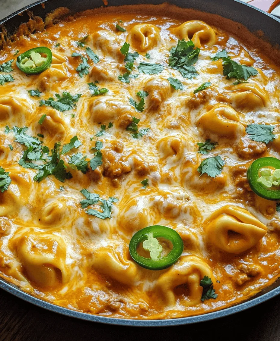 Introducing a delightful fusion dish that combines the best of two worlds: Cheesy Beef Enchilada Tortellini. This innovative recipe marries the comforting, hearty flavors of traditional Mexican enchiladas with the beloved Italian pasta, tortellini. In just one dish, you can enjoy the rich, savory notes of beef and cheese enveloped in a luscious sauce, all while indulging in the satisfying texture of tender tortellini.