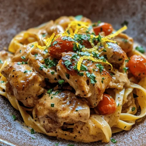 If you’re on the lookout for a quick yet delectable meal that can impress both family and friends, look no further than Cowboy Butter Chicken Linguine. This dish is a delightful fusion of flavors that brings together the richness of butter, the heartiness of chicken, and the comfort of pasta, all in one pot. Imagine a creamy, flavorful sauce enveloping perfectly cooked linguine and tender chicken thighs—this recipe is not only satisfying but also a breeze to prepare, making it ideal for busy weeknights or casual gatherings.