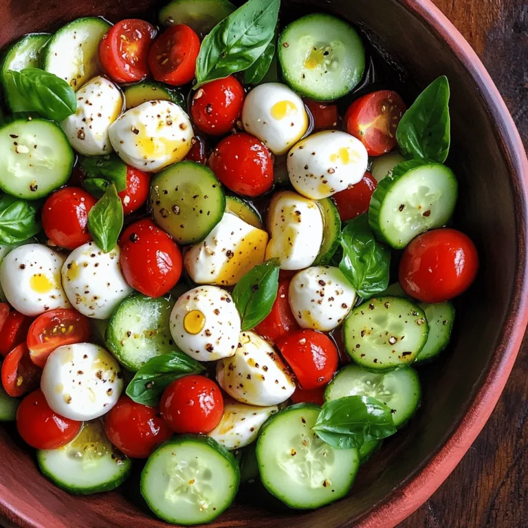 The classic Caprese salad, with its vibrant colors and fresh flavors, hails from the picturesque island of Capri in Italy. Traditionally composed of ripe tomatoes, creamy mozzarella, fresh basil, olive oil, and balsamic vinegar, this Italian staple embodies the essence of summer with its simplicity and focus on high-quality ingredients. However, as the sweltering summer months approach, many of us seek out ways to elevate this beloved dish into something even more refreshing and hydrating. Enter the Cucumber Caprese Salad—a delightful twist on the original recipe that incorporates crisp cucumbers into the mix, adding a satisfying crunch and an extra layer of freshness.
