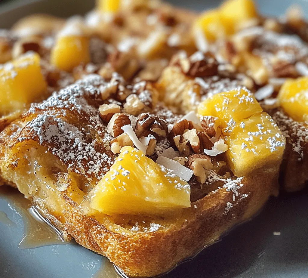 Imagine waking up to the intoxicating aroma of freshly baked French toast wafting through your kitchen, a dish that combines the fluffy sweetness of Hawaiian rolls with the rich flavors of tropical fruits. This Sweet Hawaiian Roll French Toast Bake is not just a breakfast item; it’s a delightful experience that transports you to sunny beaches with every bite. Perfect for leisurely weekends, festive brunches, or special occasions, this recipe is sure to impress your family and friends.