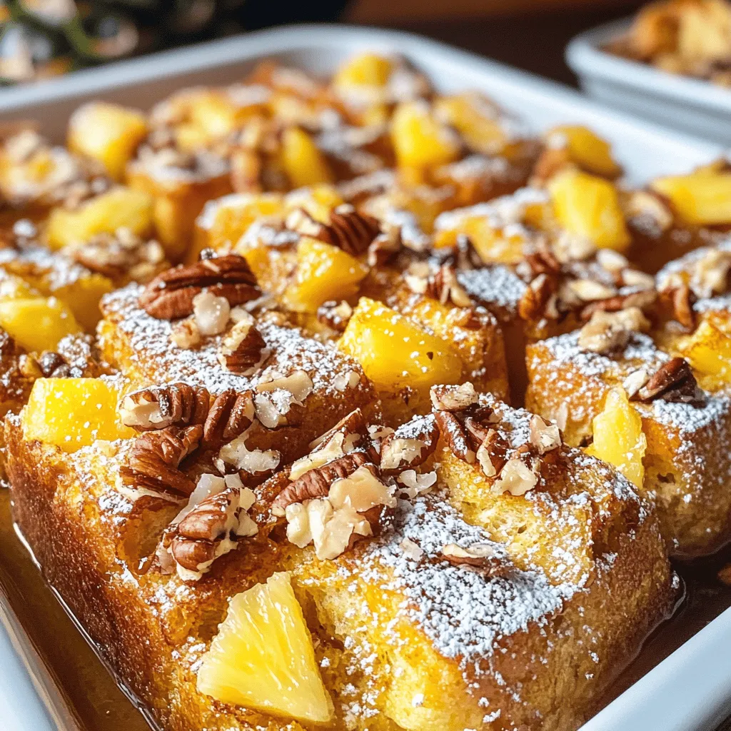Imagine waking up to the intoxicating aroma of freshly baked French toast wafting through your kitchen, a dish that combines the fluffy sweetness of Hawaiian rolls with the rich flavors of tropical fruits. This Sweet Hawaiian Roll French Toast Bake is not just a breakfast item; it’s a delightful experience that transports you to sunny beaches with every bite. Perfect for leisurely weekends, festive brunches, or special occasions, this recipe is sure to impress your family and friends.