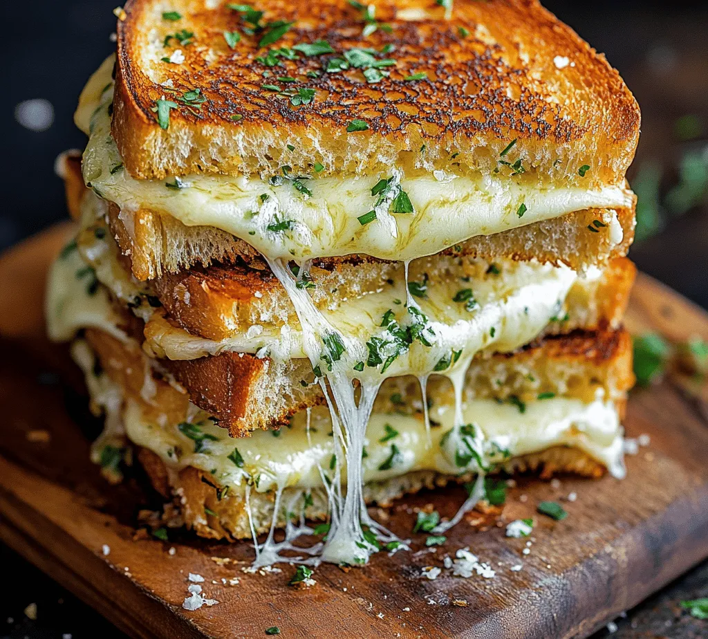 At the heart of every great Garlic Bread Grilled Cheese are its base ingredients: bread, cheese, and garlic butter. Each element contributes to the sandwich's overall flavor, texture, and enjoyment, so selecting the right components is essential for achieving the best results.