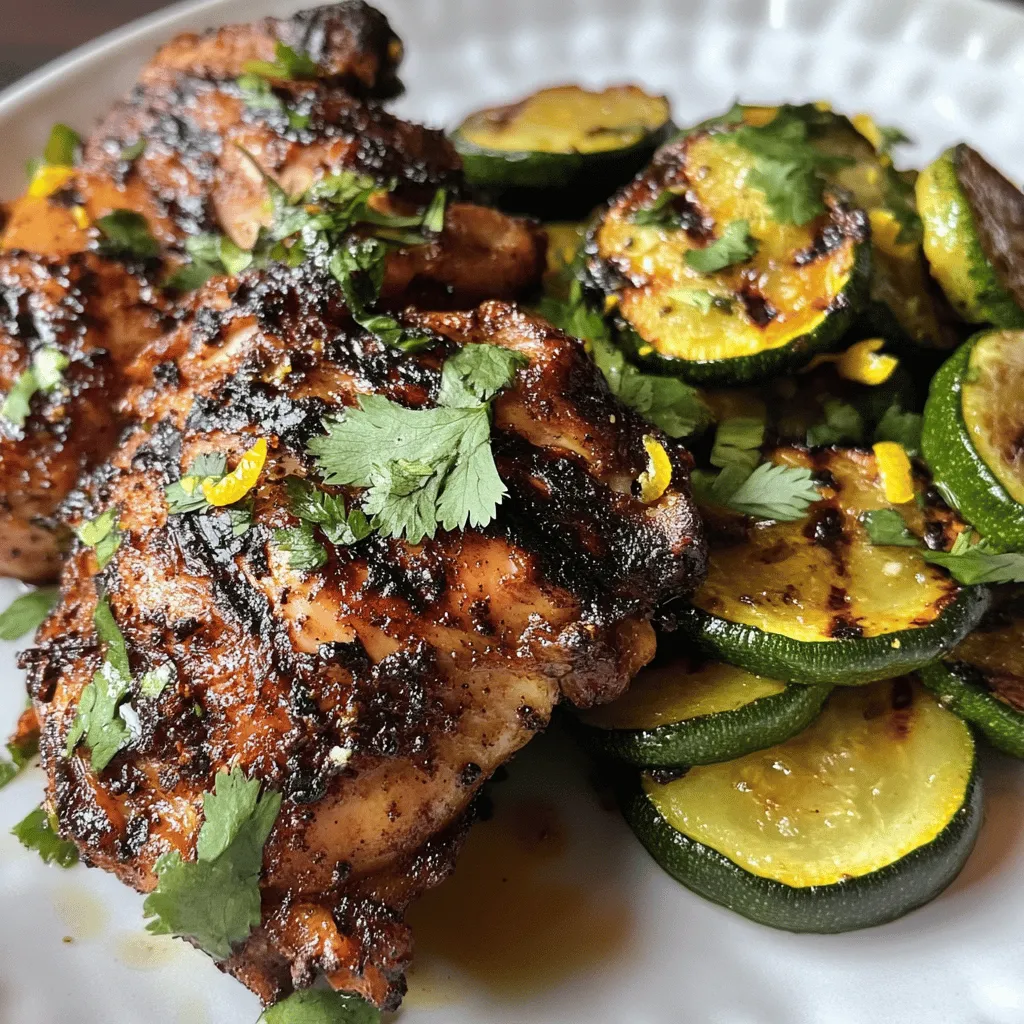 Grilled Asado Chicken with Zesty Sautéed Lemon Zucchini is a delightful recipe that harmoniously blends vibrant flavors with nutritious ingredients, making it the ideal choice for a weeknight dinner or an outdoor gathering with friends and family. This dish not only showcases the succulent flavors of marinated chicken but also highlights the fresh, zesty notes of sautéed zucchini, providing a satisfying and wholesome meal that pleases the palate.