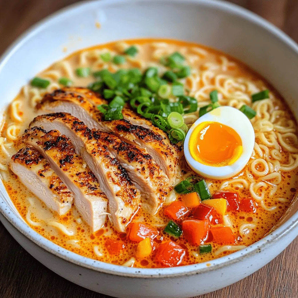 In the world of comfort food, few dishes can rival the warmth and satisfaction of a steaming bowl of ramen. But when you add a fiery kick and a luscious, creamy garlic sauce, you elevate a classic favorite into an unforgettable culinary experience. Welcome to the world of Fiery Chicken Ramen with Creamy Garlic Sauce, where the bold flavors of spicy chicken meet the rich, velvety texture of a garlic-infused sauce, creating a harmony of taste and texture that is simply irresistible.