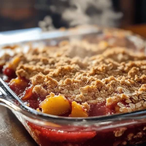 Indulging in a warm dessert that combines the sweetness of strawberries and peaches can be a delightful experience. The Strawberry Peach Crisp is a classic recipe that not only highlights the natural flavors of these fruits but also provides a satisfying crunchy topping. This dessert is perfect for warm summer nights or as a comforting sweet treat during cooler months, bridging the seasons with its versatile appeal. The combination of juicy, ripe fruit baked to perfection under a golden, crispy topping creates a wonderful contrast in both texture and flavor.