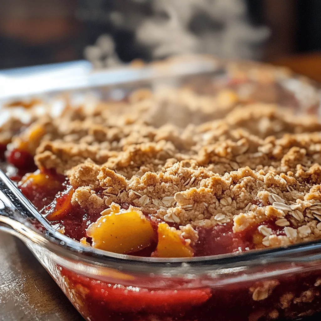Indulging in a warm dessert that combines the sweetness of strawberries and peaches can be a delightful experience. The Strawberry Peach Crisp is a classic recipe that not only highlights the natural flavors of these fruits but also provides a satisfying crunchy topping. This dessert is perfect for warm summer nights or as a comforting sweet treat during cooler months, bridging the seasons with its versatile appeal. The combination of juicy, ripe fruit baked to perfection under a golden, crispy topping creates a wonderful contrast in both texture and flavor.