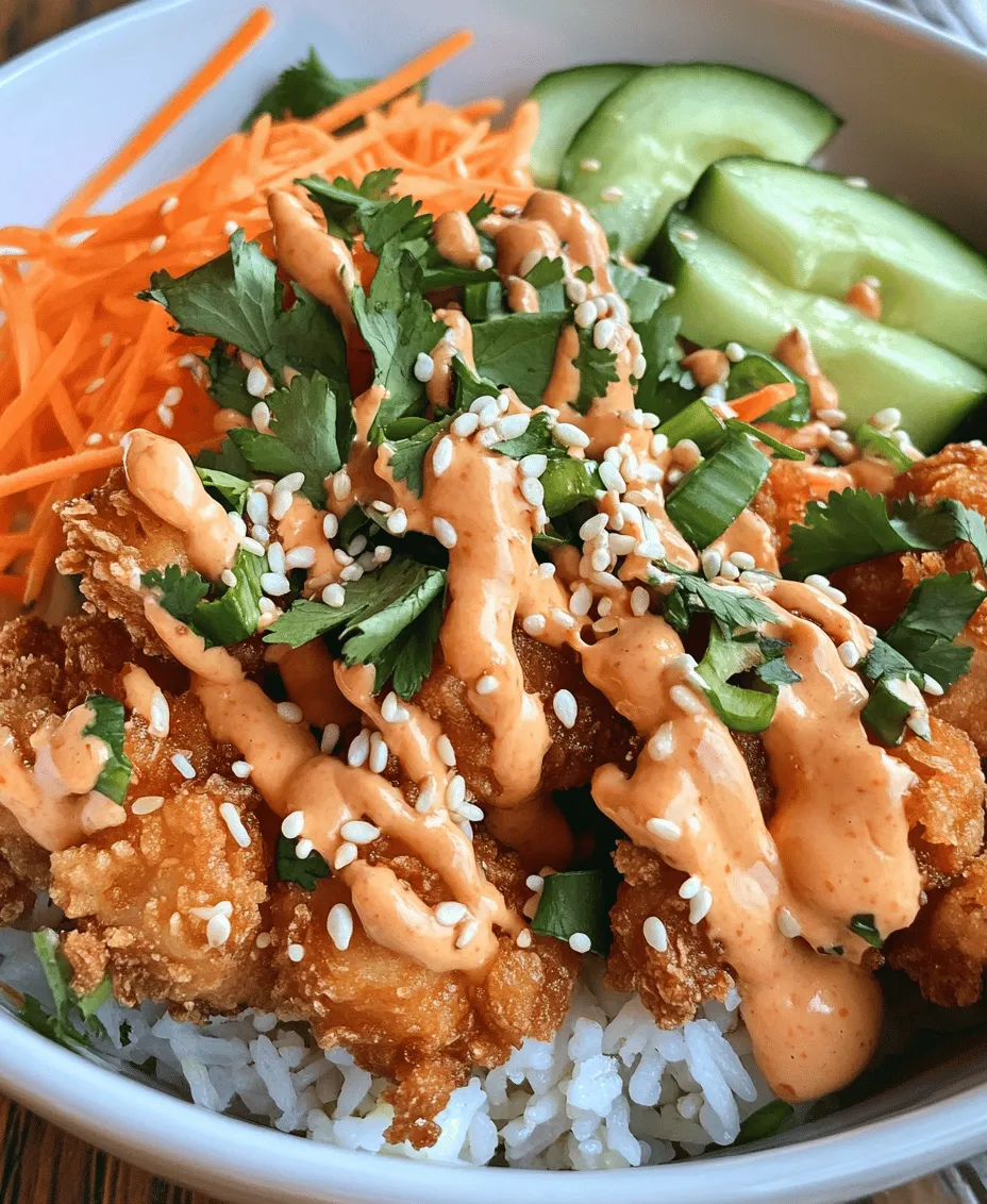 The Bang Bang Chicken Bowl has rapidly gained popularity as a must-try fusion dish that tantalizes the taste buds with its unique blend of flavors and textures. This dish combines succulent chicken with a crispy coating, fresh vegetables, and a creamy, spicy sauce that leaves diners craving more. Its appeal lies in the harmonious balance of savory, spicy, and sweet elements, making it a versatile meal suitable for any occasion. Whether you're looking for a quick weeknight dinner or a dish to impress at your next gathering, the Bang Bang Chicken Bowl fits the bill with both ease of preparation and a visually appealing presentation.