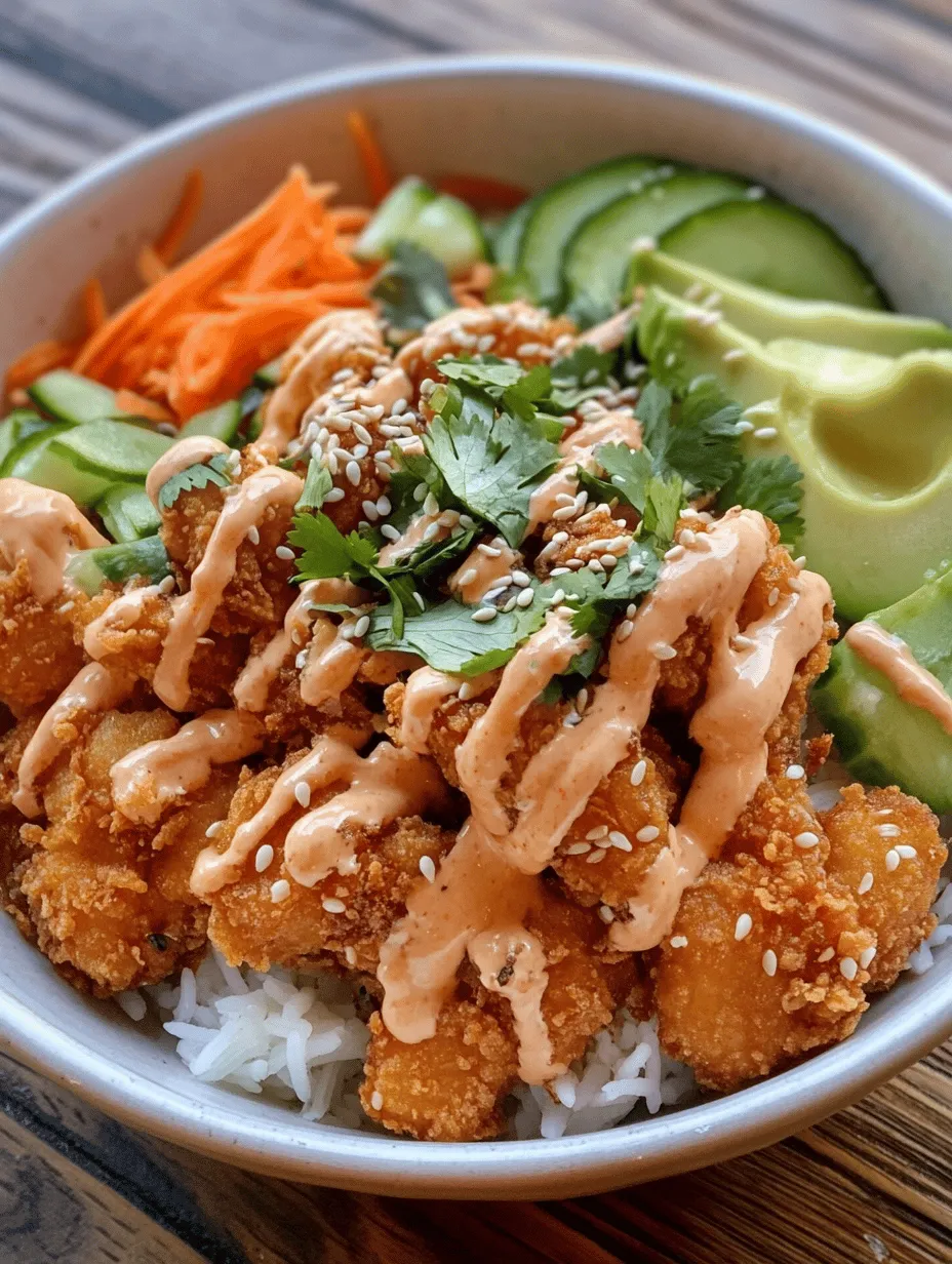 The Bang Bang Chicken Bowl has rapidly gained popularity as a must-try fusion dish that tantalizes the taste buds with its unique blend of flavors and textures. This dish combines succulent chicken with a crispy coating, fresh vegetables, and a creamy, spicy sauce that leaves diners craving more. Its appeal lies in the harmonious balance of savory, spicy, and sweet elements, making it a versatile meal suitable for any occasion. Whether you're looking for a quick weeknight dinner or a dish to impress at your next gathering, the Bang Bang Chicken Bowl fits the bill with both ease of preparation and a visually appealing presentation.