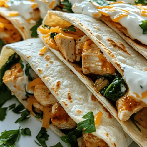 Wraps have become an increasingly popular meal option for those seeking a quick, satisfying, and versatile dish. Whether for a hearty lunch, a light dinner, or a party appetizer, wraps can be filled with a variety of ingredients, making them suitable for any palate. Among the myriad of wrap options available, Cheesy Garlic Chicken Wraps stand out as a comforting and delectable choice. This recipe marries tender chicken with aromatic garlic, rich cheeses, and an array of spices, resulting in a flavor-packed experience that is sure to please both family members and guests alike.
