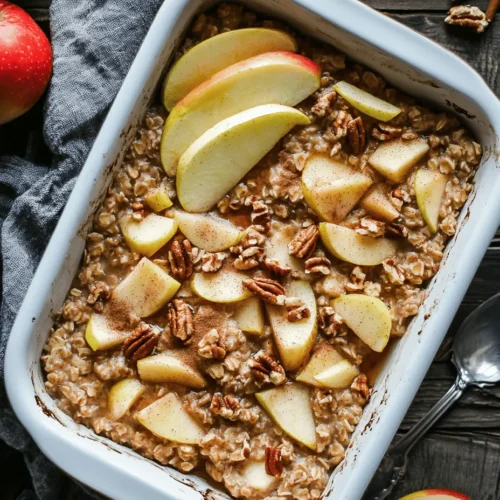 Discover the delightful world of healthy breakfasts with our Irresistible Healthy Apple Oatmeal Breakfast Bake. This wholesome dish combines the heartiness of oats, the sweetness of apples, and the creaminess of yogurt, making it an ideal start to your day. With its simple preparation and nutritious ingredients, this breakfast bake not only satisfies your hunger but also fuels your body with essential nutrients. Whether you’re looking for a quick weekday breakfast or a leisurely weekend brunch option, this recipe is sure to please.