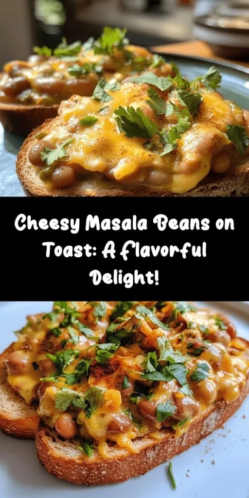 Elevate your toast game with this delicious Cheesy Masala Beans on Toast recipe! This quick and easy dish combines mixed beans, vibrant spices, and creamy cheese for a satisfying meal that's perfect for any time of day. With simple ingredients like olive oil, onion, garlic, and a kick of green chili, you can whip up a flavorful treat in just 25 minutes. Top with fresh coriander for a burst of freshness and enjoy a delightful fusion of flavors!