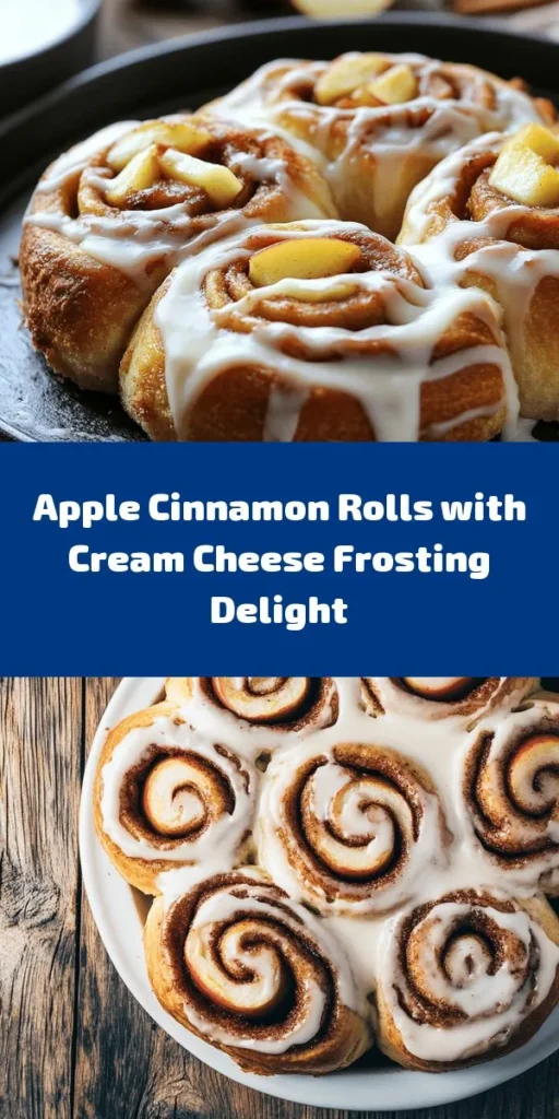 Indulge in the cozy flavors of fall with these irresistible Apple Cinnamon Rolls topped with a luscious cream cheese frosting. This delightful recipe features a homemade dough that rises to fluffy perfection, filled with sweet apples, warm cinnamon, and a hint of nutmeg. Once baked to golden brown, slather them with a creamy frosting for the ultimate treat. Perfect for breakfast or dessert, these rolls will have everyone coming back for seconds!