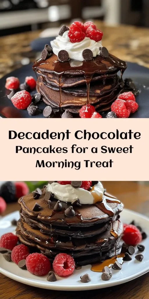 Indulge in the most amazing chocolate pancakes that promise to delight your taste buds! This recipe combines rich cocoa powder with creamy chocolate chips for a decadent breakfast treat that's sure to impress. In just 20 minutes, you can whip up these fluffy pancakes, perfect for a cozy morning or a special brunch. Top them with whipped cream, fresh berries, or maple syrup for an extra touch of sweetness. Get ready to satisfy your chocolate cravings!