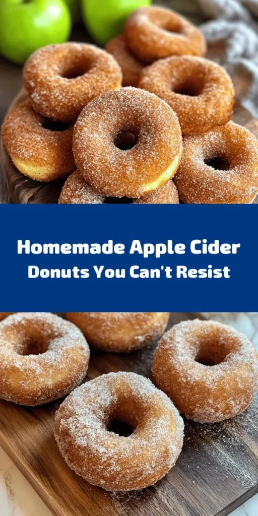 Indulge in the cozy flavors of fall with these Irresistible Apple Cider Donuts! Made with fresh apple cider, warm spices, and applesauce, these baked delights are light, fluffy, and coated in cinnamon sugar for the ultimate treat. Perfect for breakfast or an afternoon snack, this simple recipe yields 12 delicious donuts ready in just 35 minutes. Enjoy them warm or save a few for later. Your taste buds will thank you!