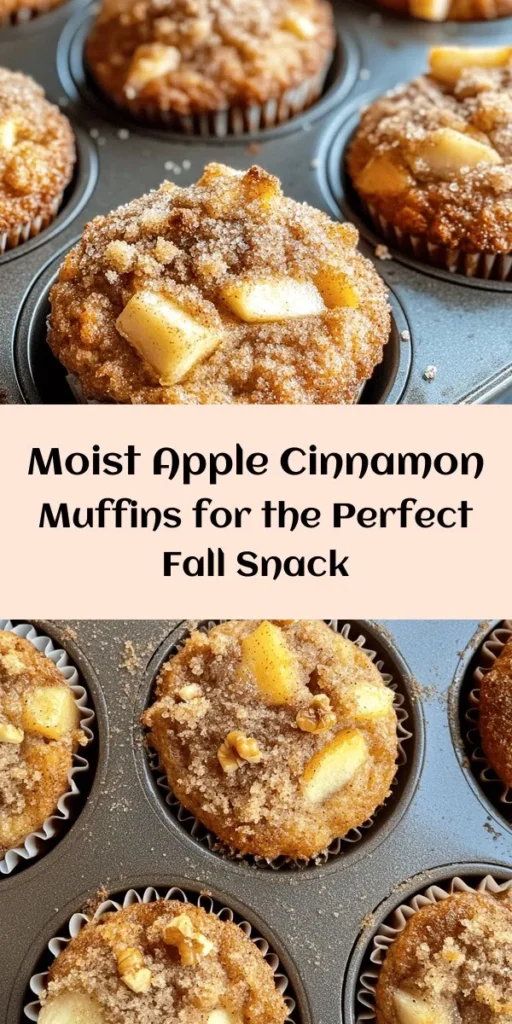 Experience the cozy flavors of fall with these irresistible moist apple cinnamon muffins! Packed with diced apples and a hint of cinnamon, this recipe is perfect for breakfast or a sweet snack. With a crunchy brown sugar topping and easy preparation, these muffins come together quickly and are sure to impress. Enjoy warm, and fill your kitchen with the delicious aroma of freshly baked goodness. Perfect for sharing or savoring all to yourself!