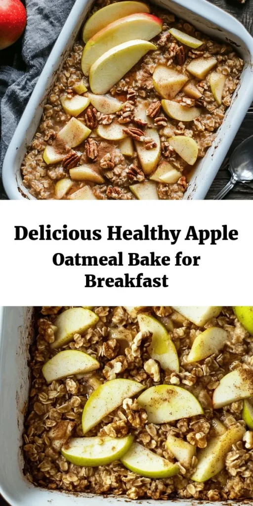 Start your morning with this delicious and healthy Apple Oatmeal Breakfast Bake! Packed with rolled oats, fresh apples, and warm spices, this easy recipe is perfect for busy mornings. Made with wholesome ingredients like Greek yogurt and maple syrup, it's a nutritious and satisfying start to your day. Bake it up in just 30 minutes, slice, and serve—great for the whole family! Top with fresh apple slices for extra flavor. Enjoy a cozy and comforting breakfast!🍏🥣