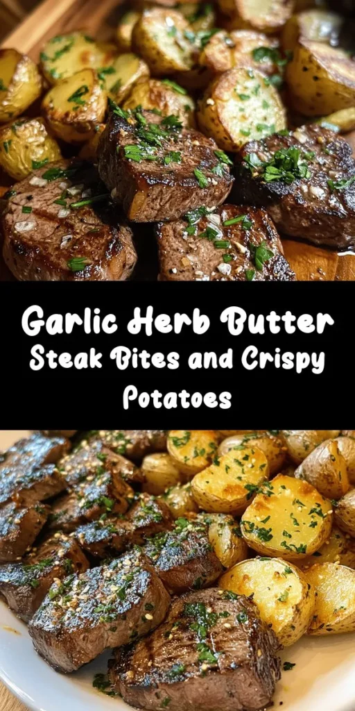 Indulge in these mouthwatering Butter Steak Bites paired with crispy Garlic Herb Potatoes for the perfect dinner! This easy recipe features tender sirloin steak seared in a rich garlic herb butter, complemented by roasted baby potatoes tossed in olive oil and herbs. Ready in just 50 minutes, this dish is ideal for a cozy night in or impressing guests. Get ready to savor every bite and elevate your mealtime experience!