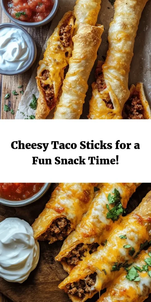 Get ready to indulge in these cheesy taco sticks that combine the best of tacos and pizza! Made with refrigerated pizza dough, ground beef (or turkey), and loaded with cheddar and mozzarella cheese, these tasty treats are perfect for game day, parties, or a fun family dinner. Simply roll out the dough, fill with the savory meat mixture, bake until golden, and serve with salsa and sour cream for the ultimate dipping experience. Easy to make and totally delicious!